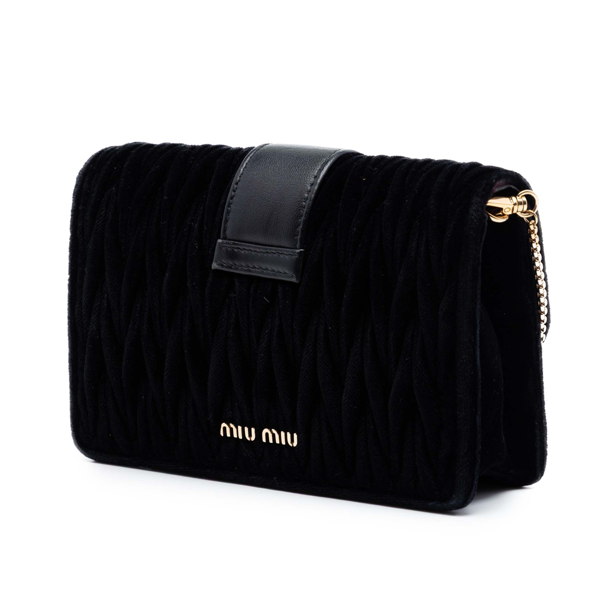 Matelasse Velvet Crystal Embellished Crossbody