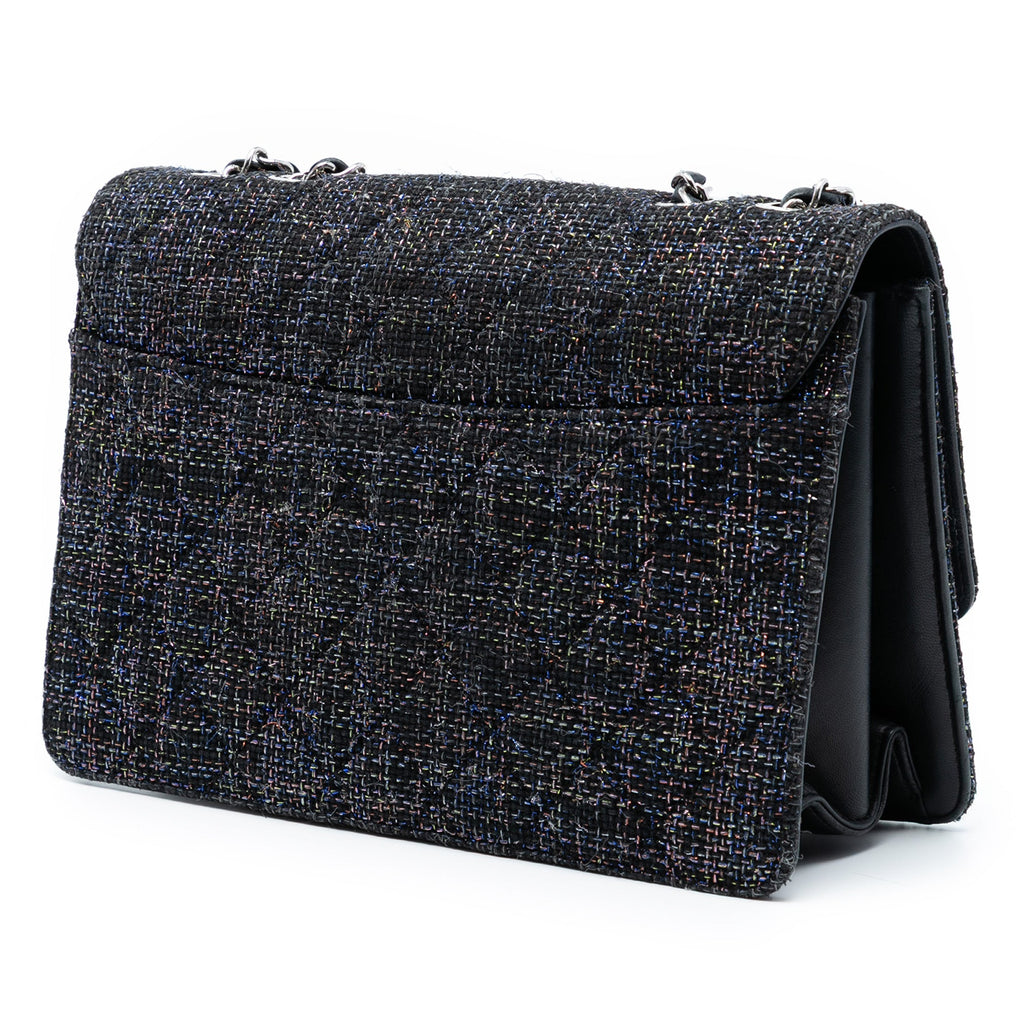 Large Quilted Tweed Beauty Lock Flap