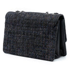 Large Quilted Tweed Beauty Lock Flap