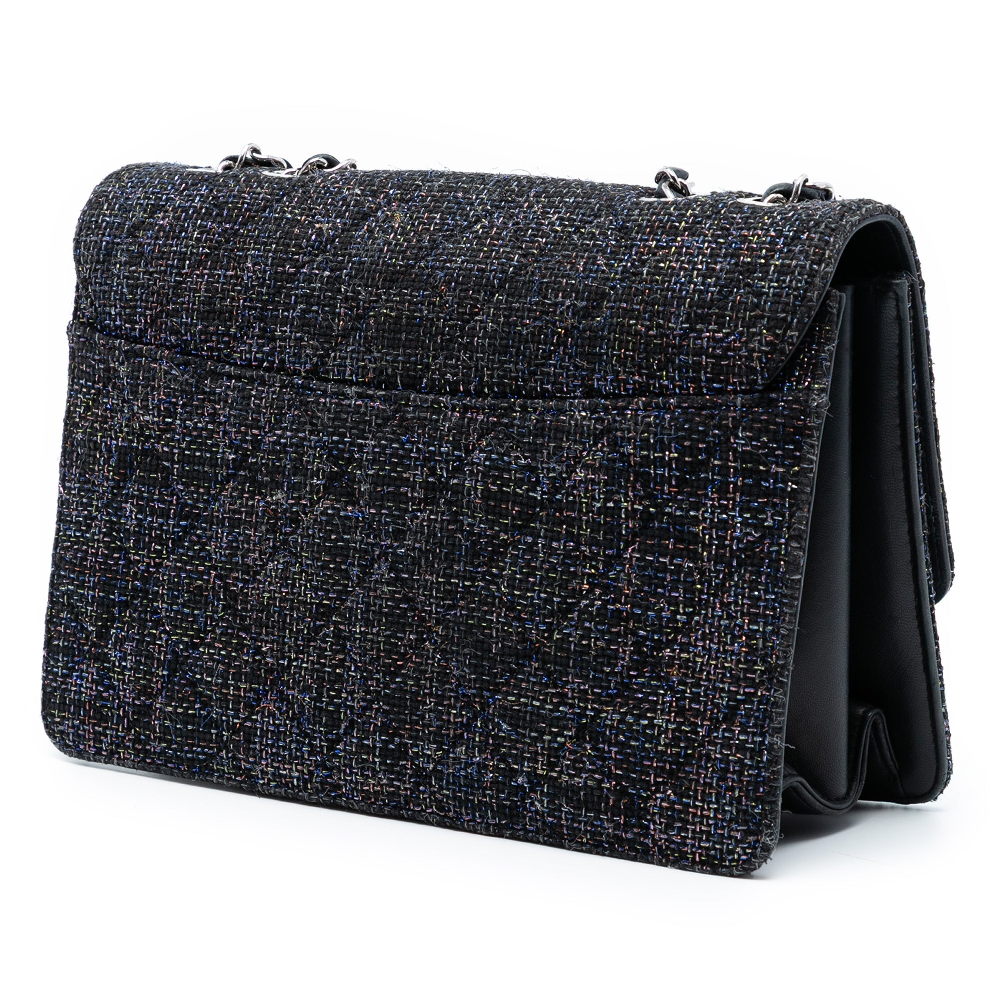 Large Quilted Tweed Beauty Lock Flap