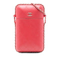 CC Quilted Lambskin Chain Around Phone Holder