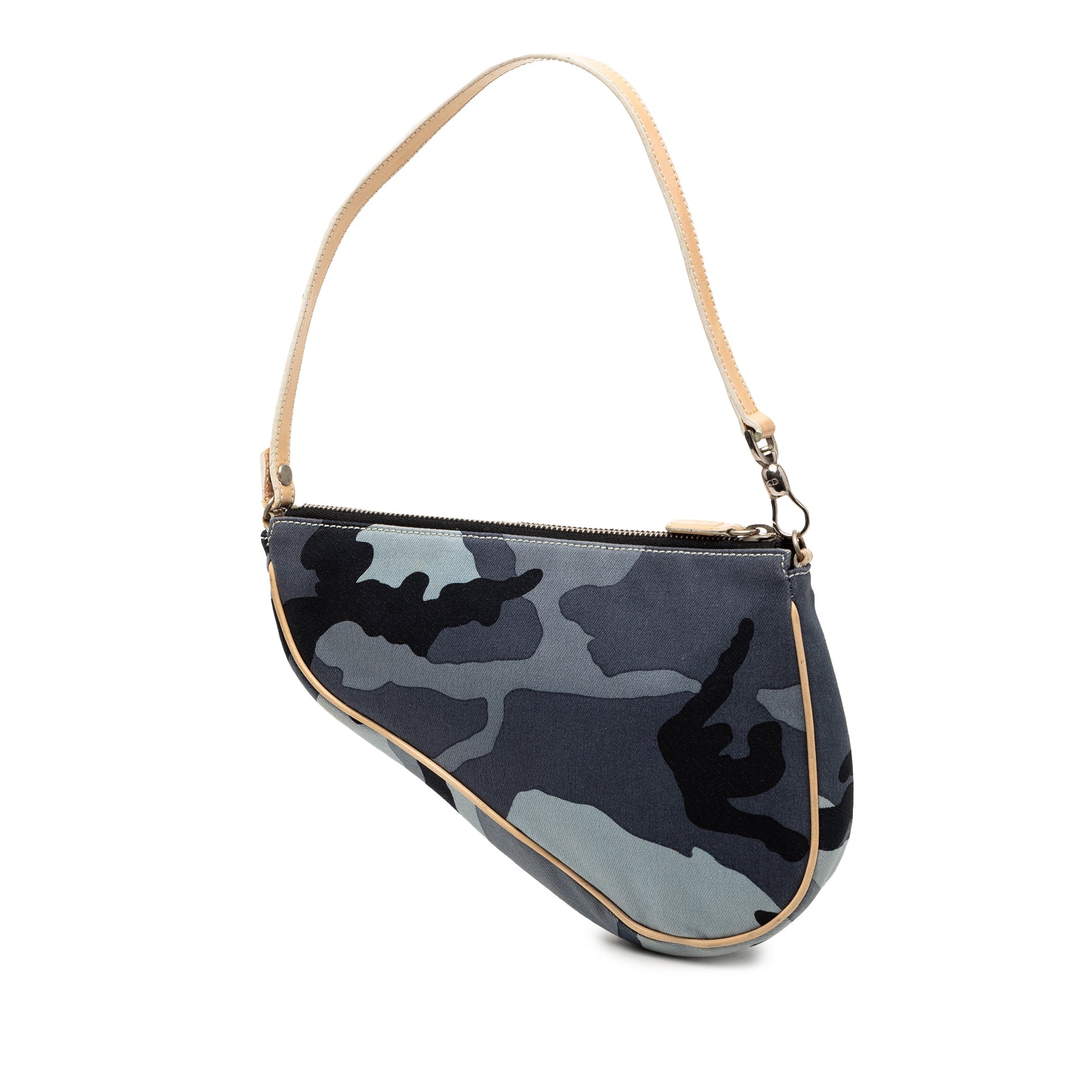 Mini Canvas Camouflage Saddle Pochette