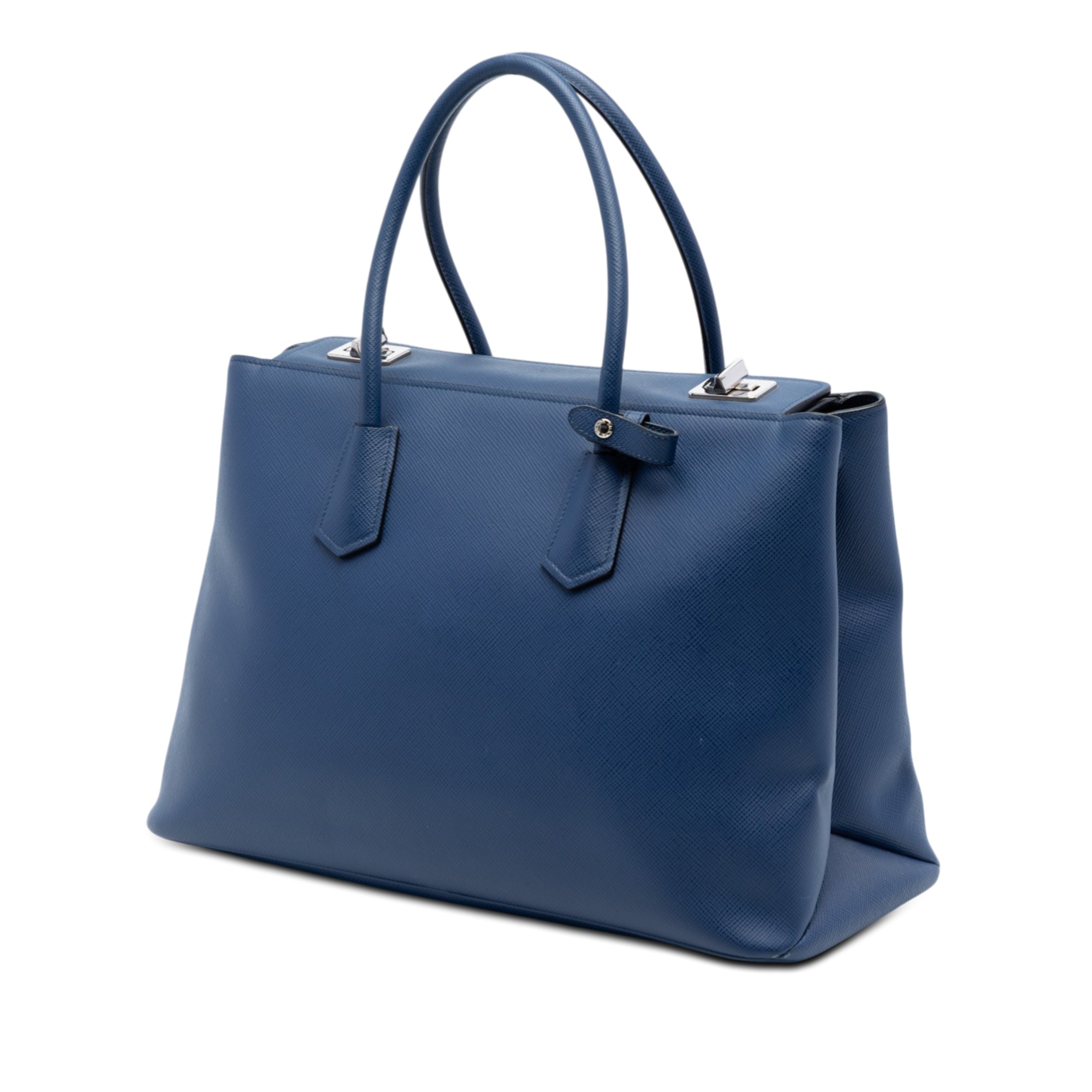 Saffiano Cuir Turnlock Twin Satchel