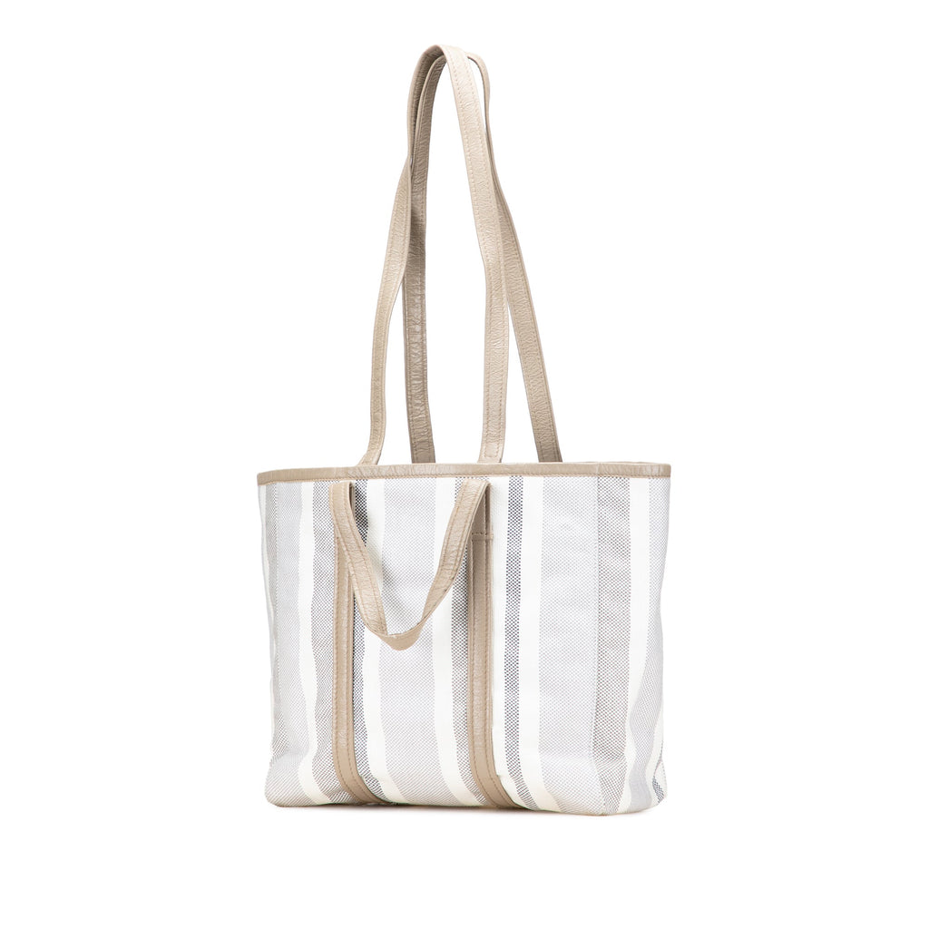 Medium Woven Calfskin Barbes East West Shopper Bag