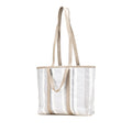 Medium Woven Calfskin Barbes East West Shopper Bag