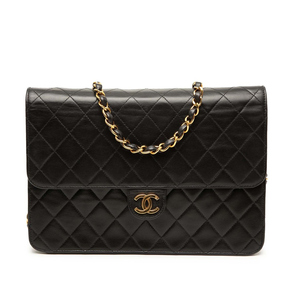 Medium CC Quilted Lambskin Single Flap