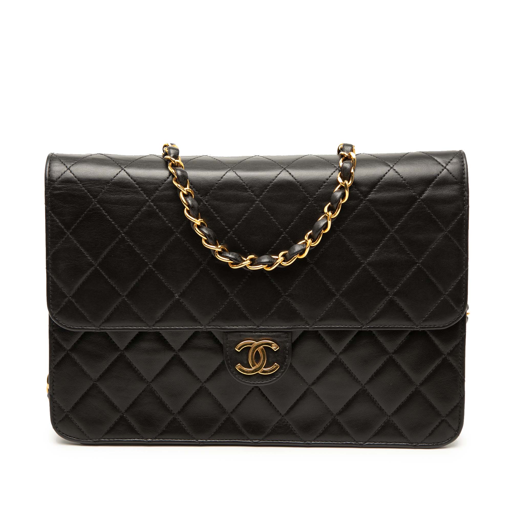 Medium CC Quilted Lambskin Single Flap
