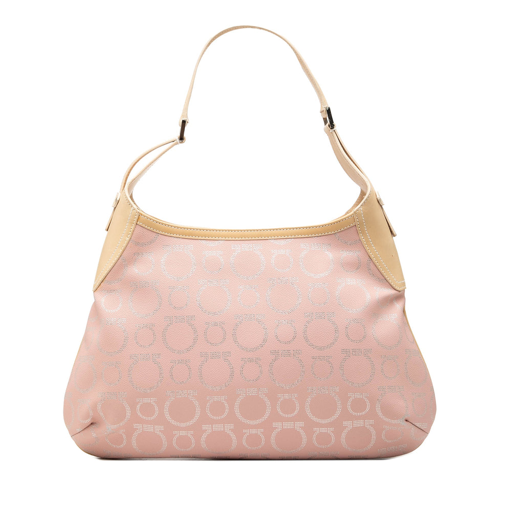 Gancini Coated Canvas Hobo