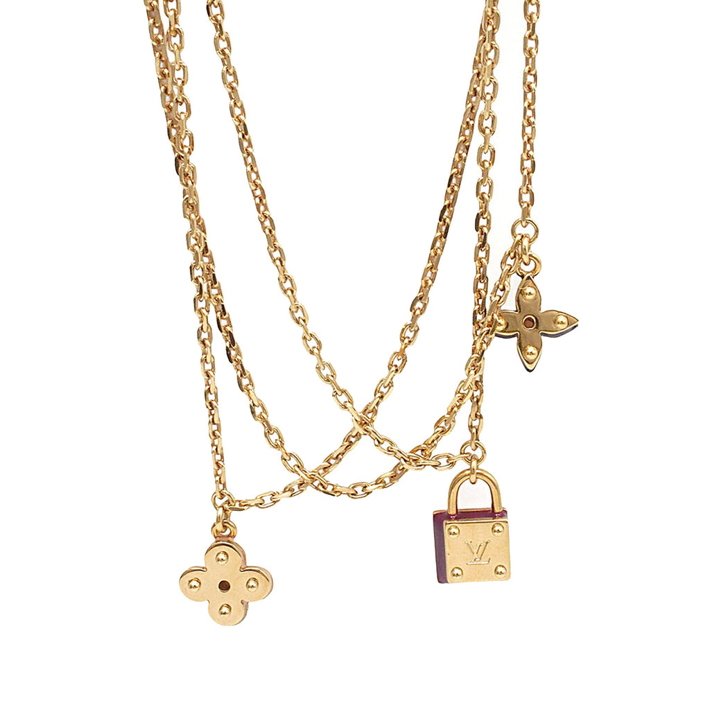Gold Plated Sweet Charms Tiered Necklace
