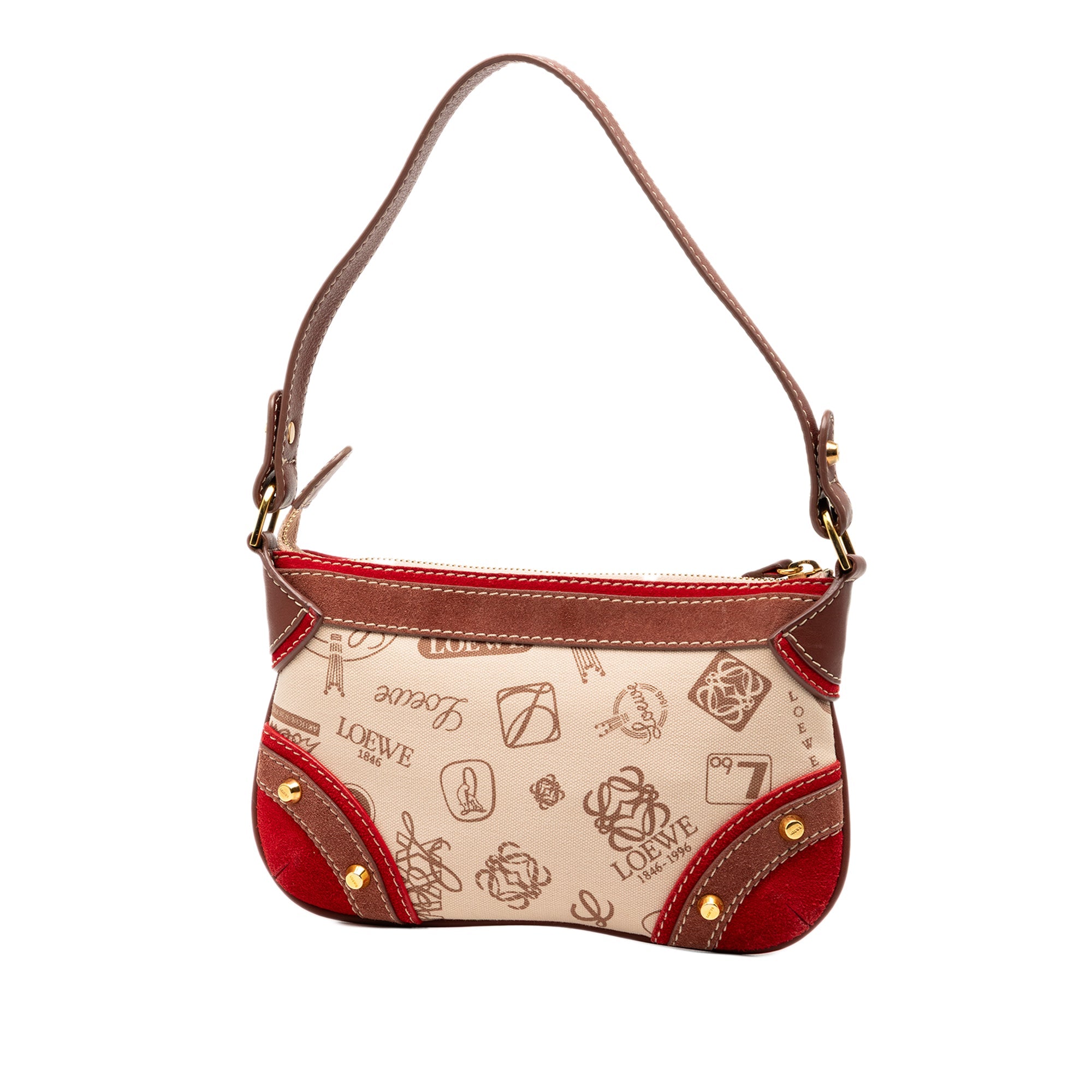 160th Anniversary Suede Trimmed Canvas Shoulder Bag