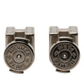 Palladium Plated Enamel Cage d H Push Back Earrings