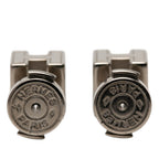 Palladium Plated Enamel Cage d H Push Back Earrings