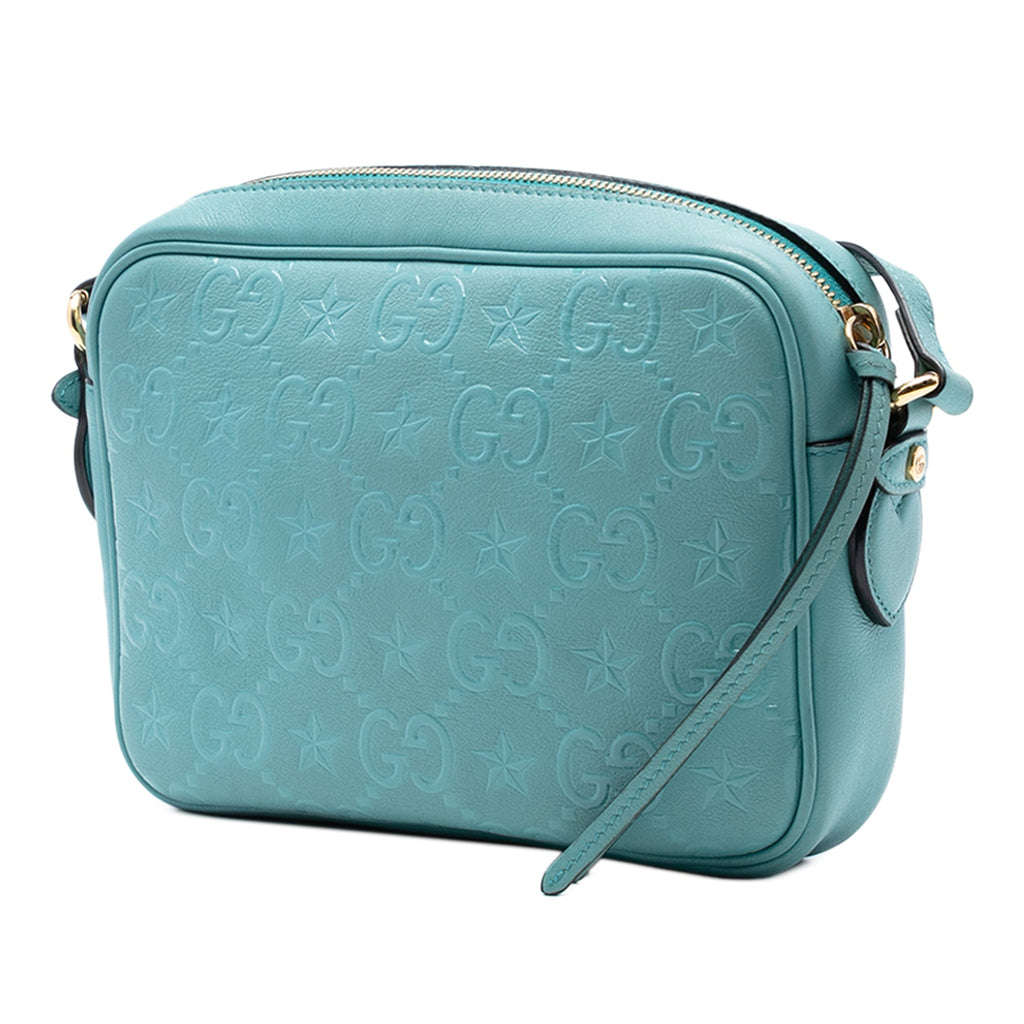 GG Star Embossed Leather Crossbody