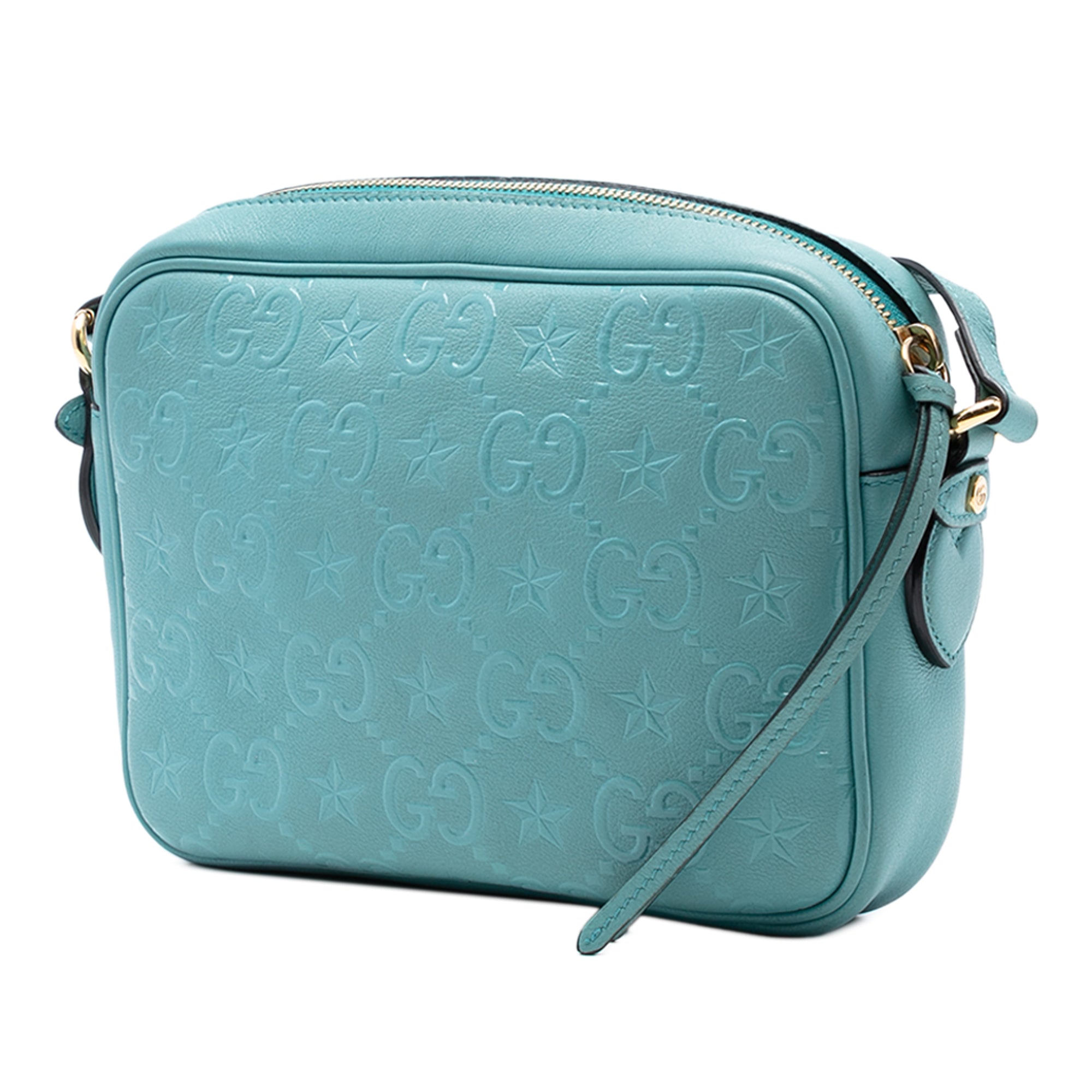 GG Star Embossed Leather Crossbody