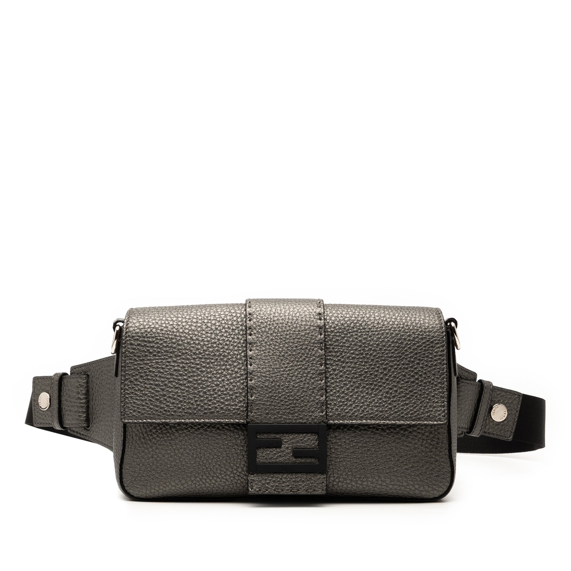 Leather Selleria Convertible Baguette Satchel