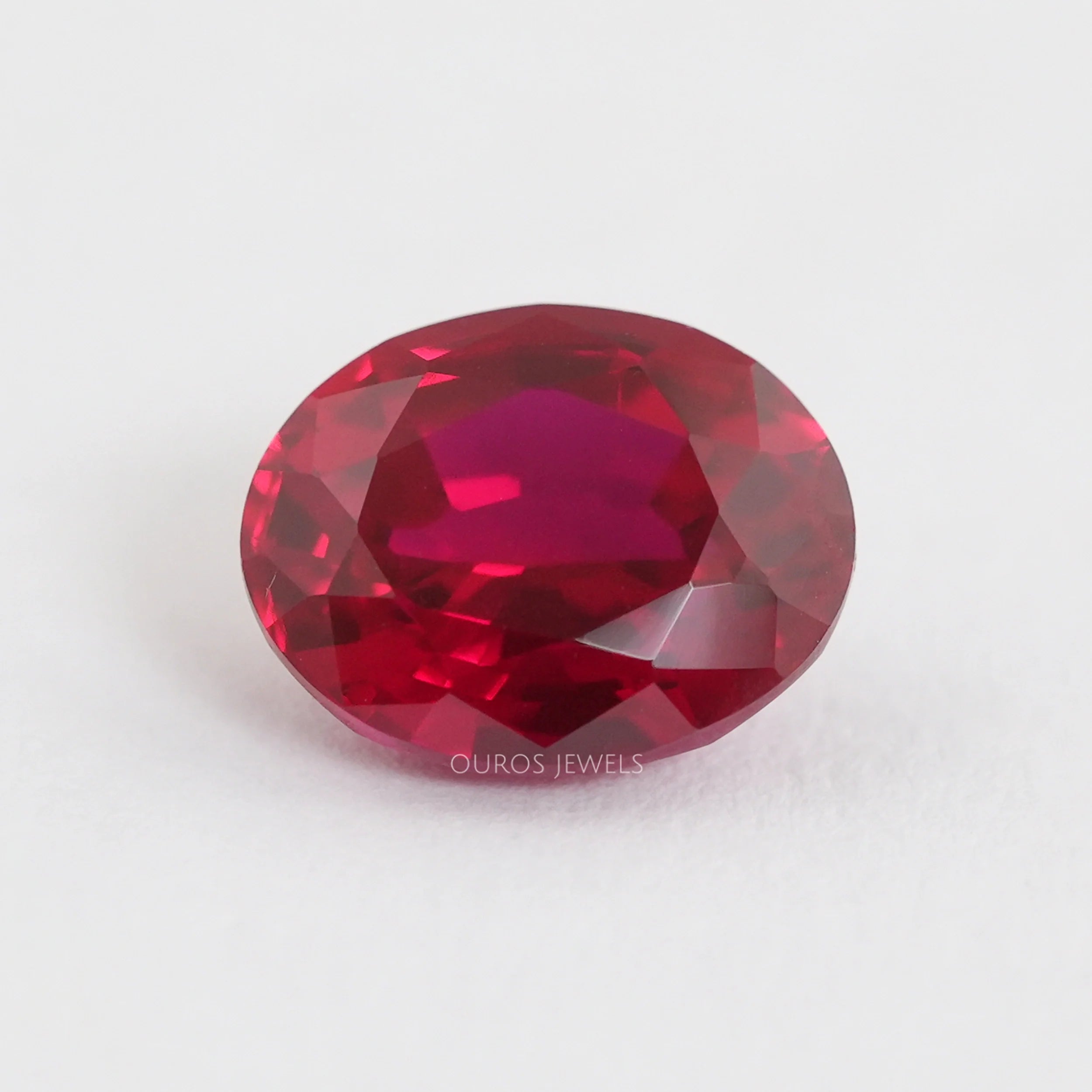 Ruby Oval Cut Gemstone