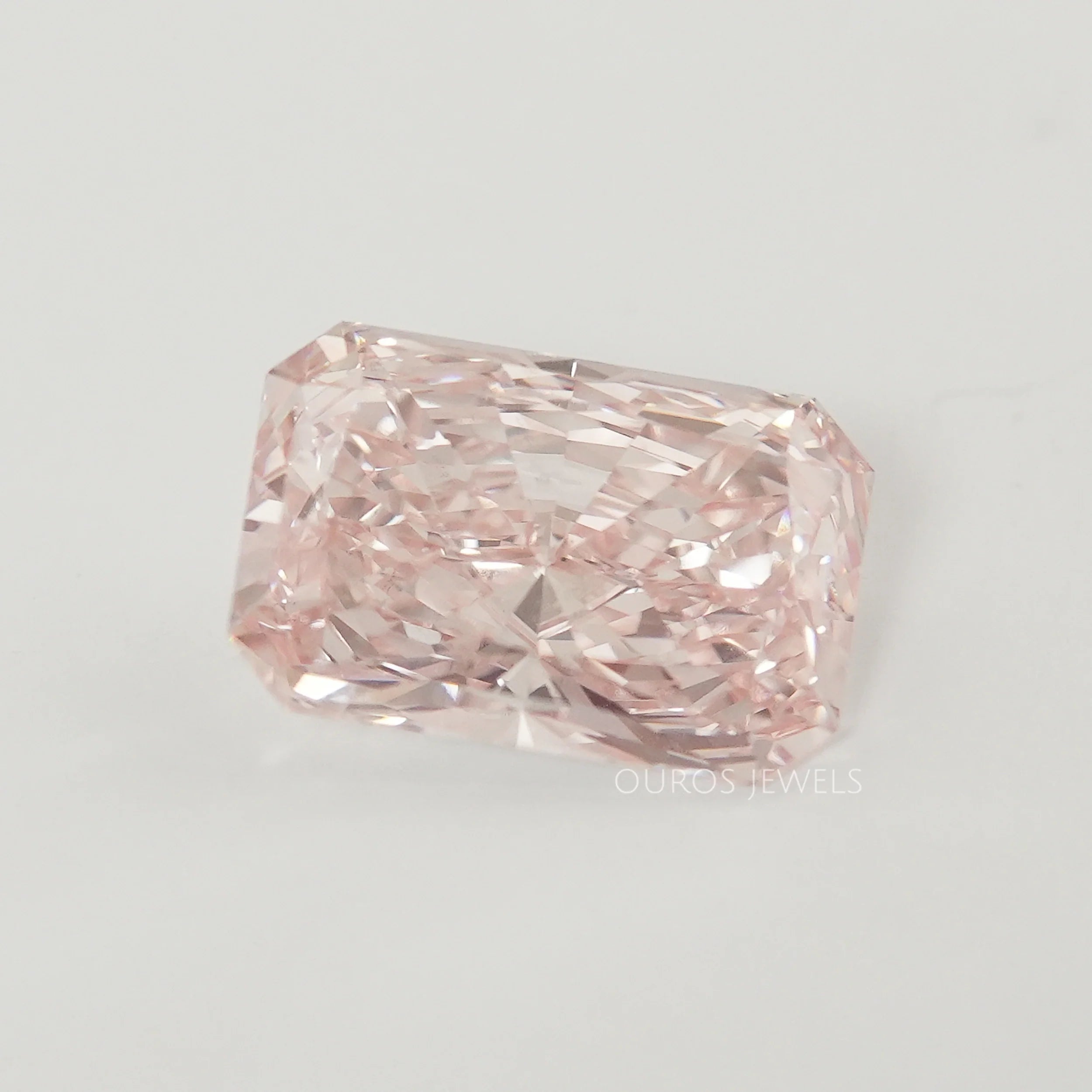 Fancy Vivid Pink Radiant Shape Lab Grown Diamond