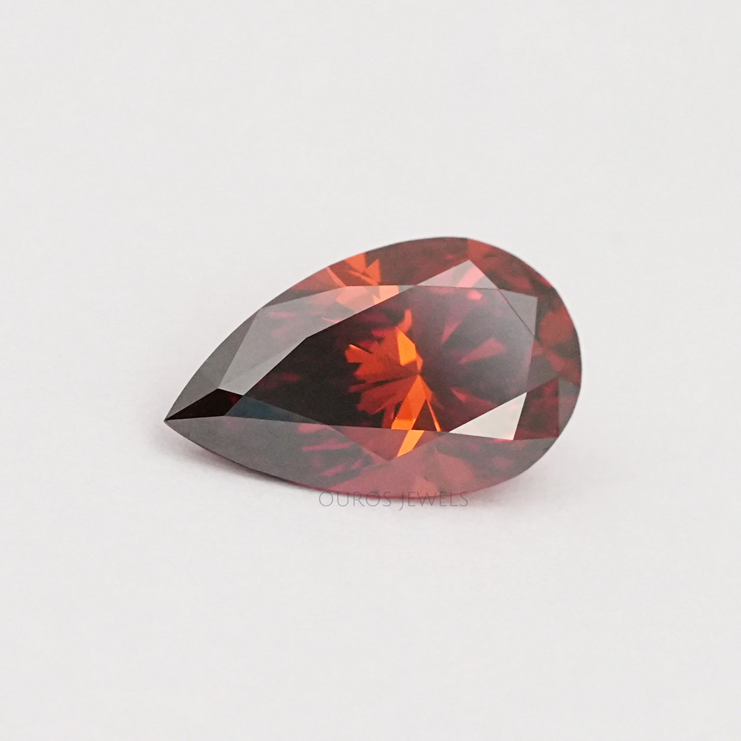 Red Pear Cut Lab Diamond Loose