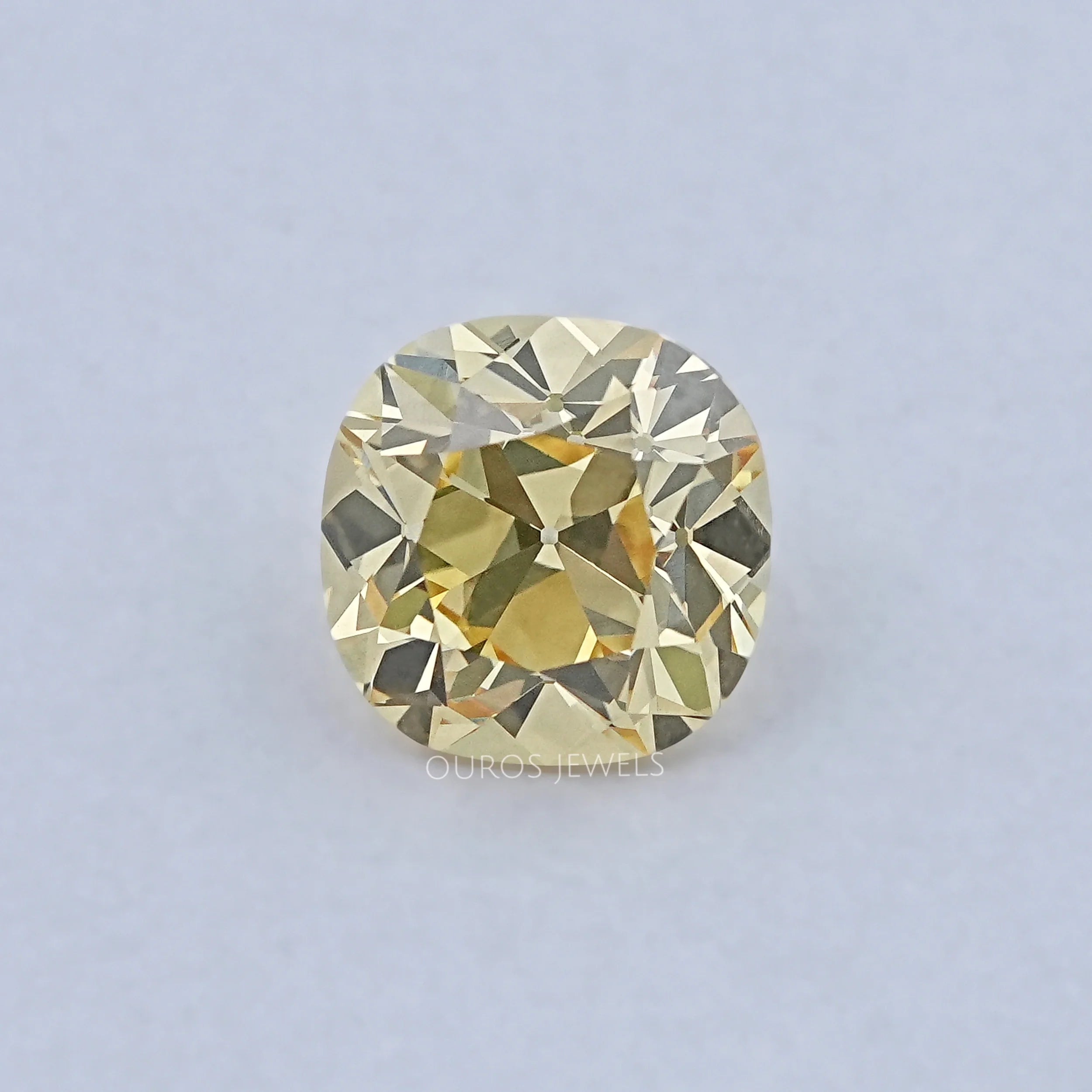 Yellow Old Mine Cushion Cut Loose Lab-Diamond