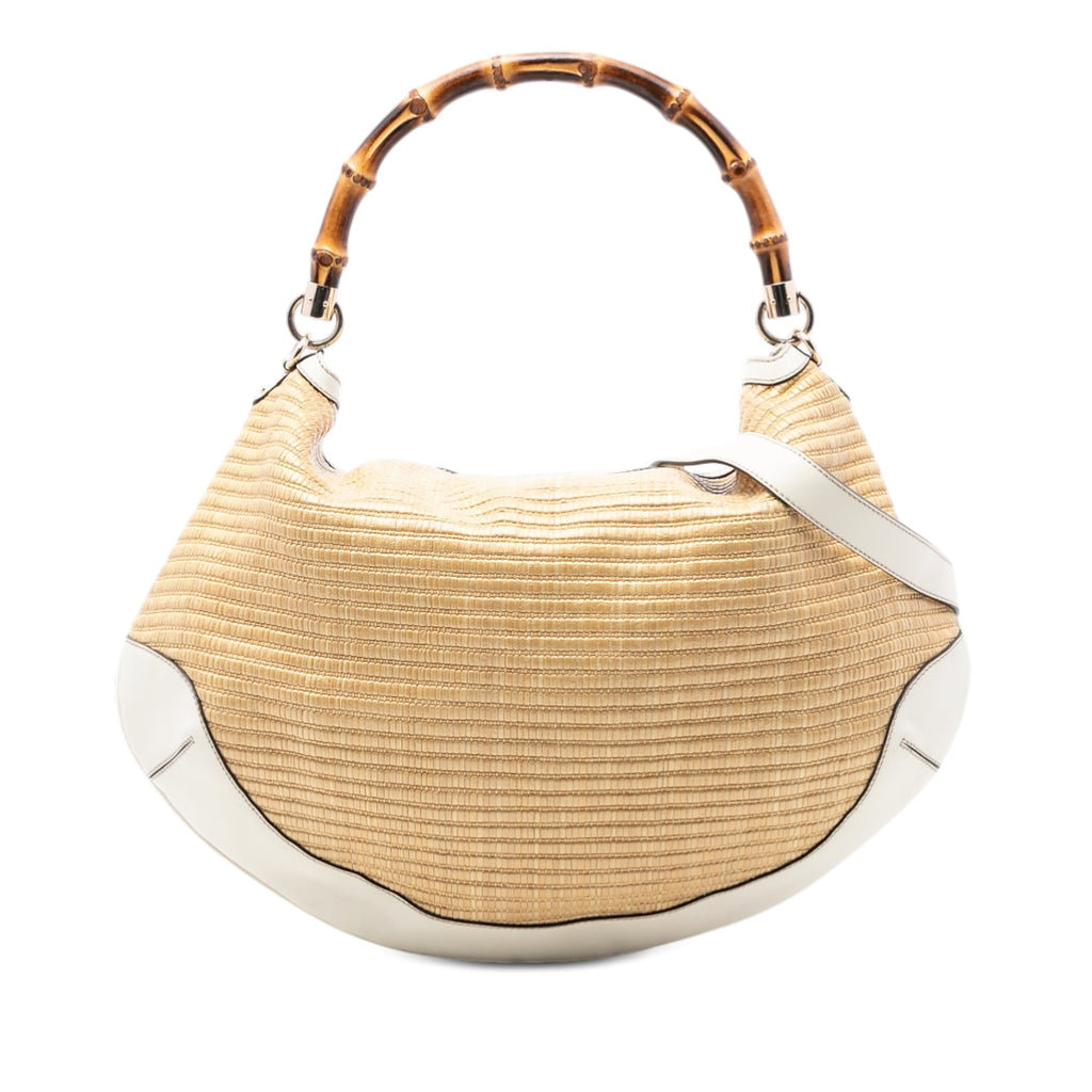 Raffia Peggy Bamboo Hobo