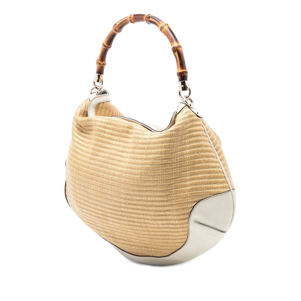 Raffia Peggy Bamboo Hobo
