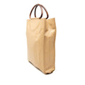 CC Caviar Wood Top Handle Tote Bag