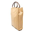 CC Caviar Wood Top Handle Tote Bag