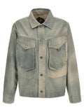 Objects Iv Life Cotton Denim Jacket — grey