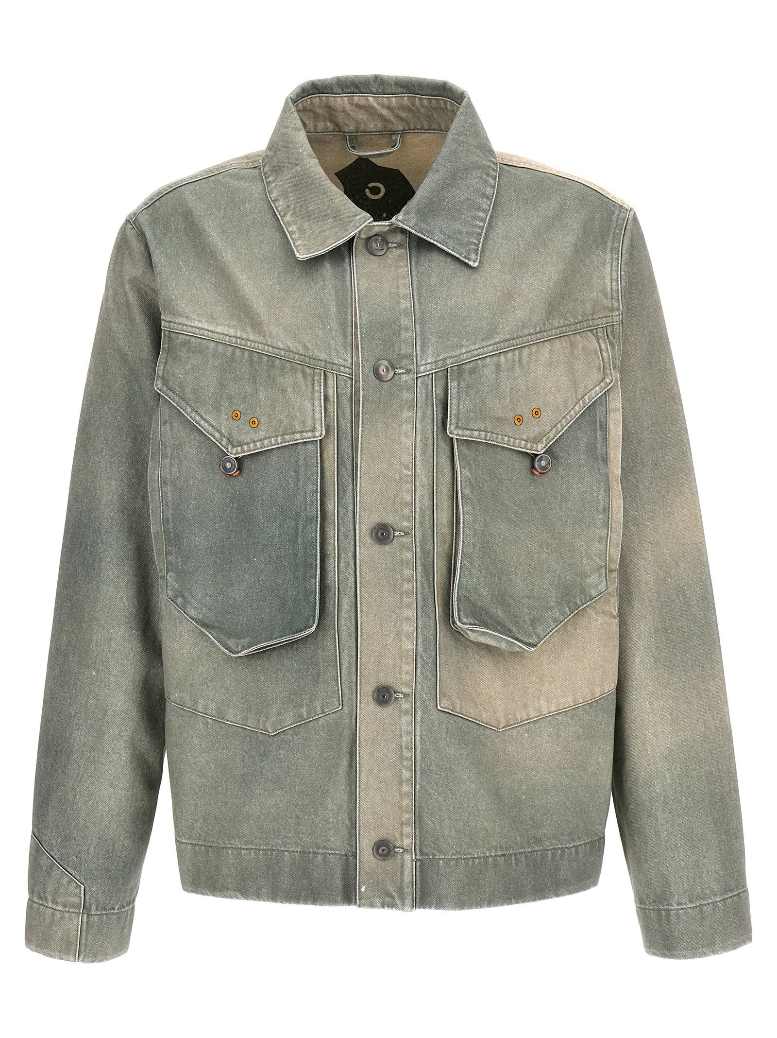 Objects Iv Life Cotton Denim Jacket — grey
