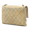 Quilted Suede Retro Label Flap