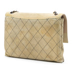 Quilted Suede Retro Label Flap