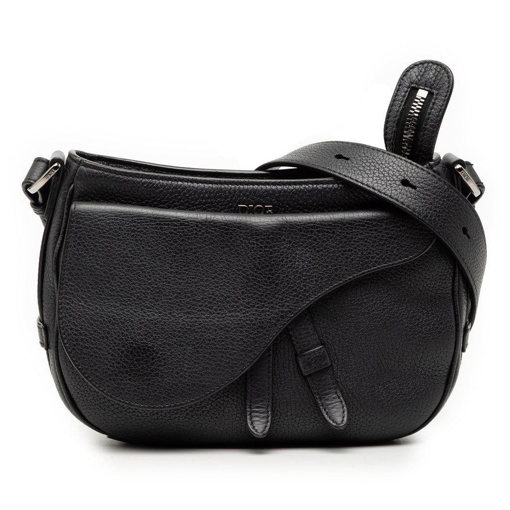 Grained Calfskin Saddle Soft Bag