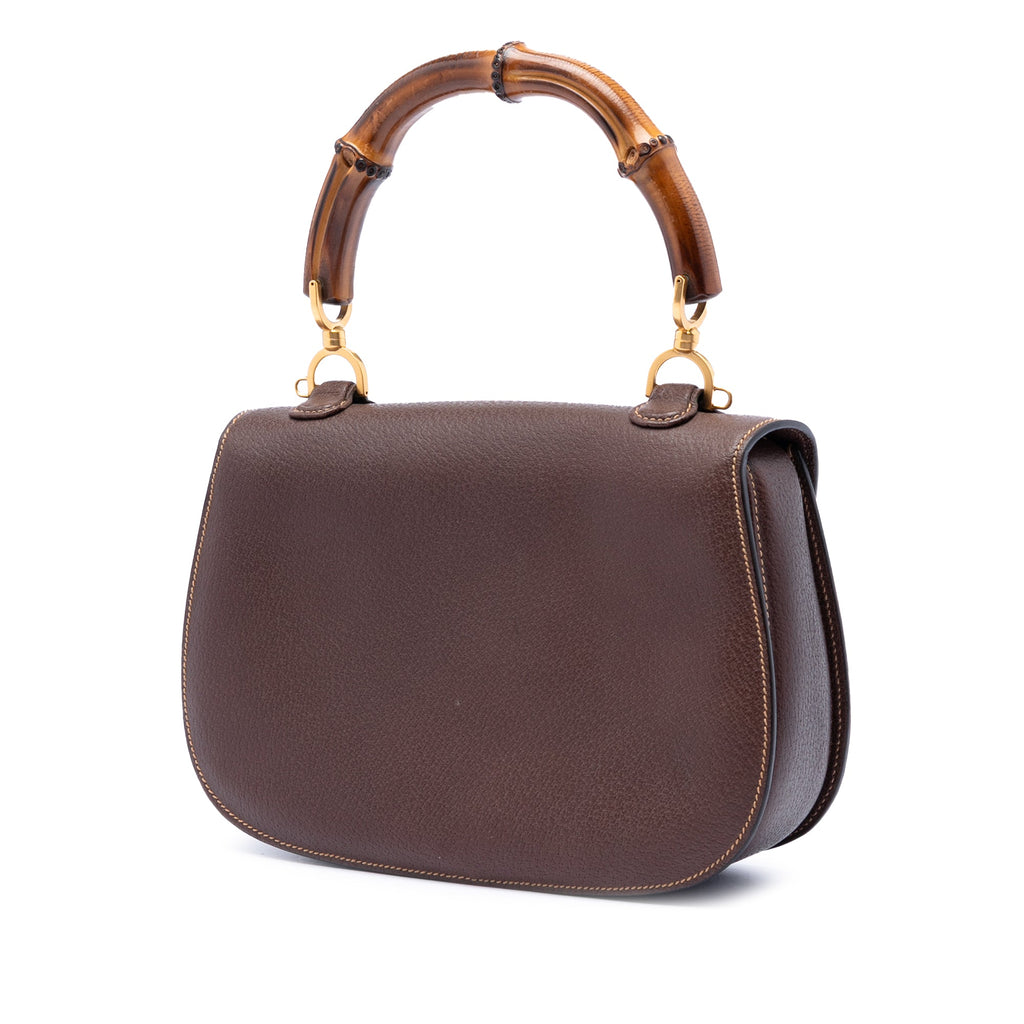 Medium Calfskin Bamboo Top Handle Bag