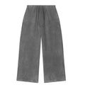 Velour Suede Pants with Elastic Waistband
