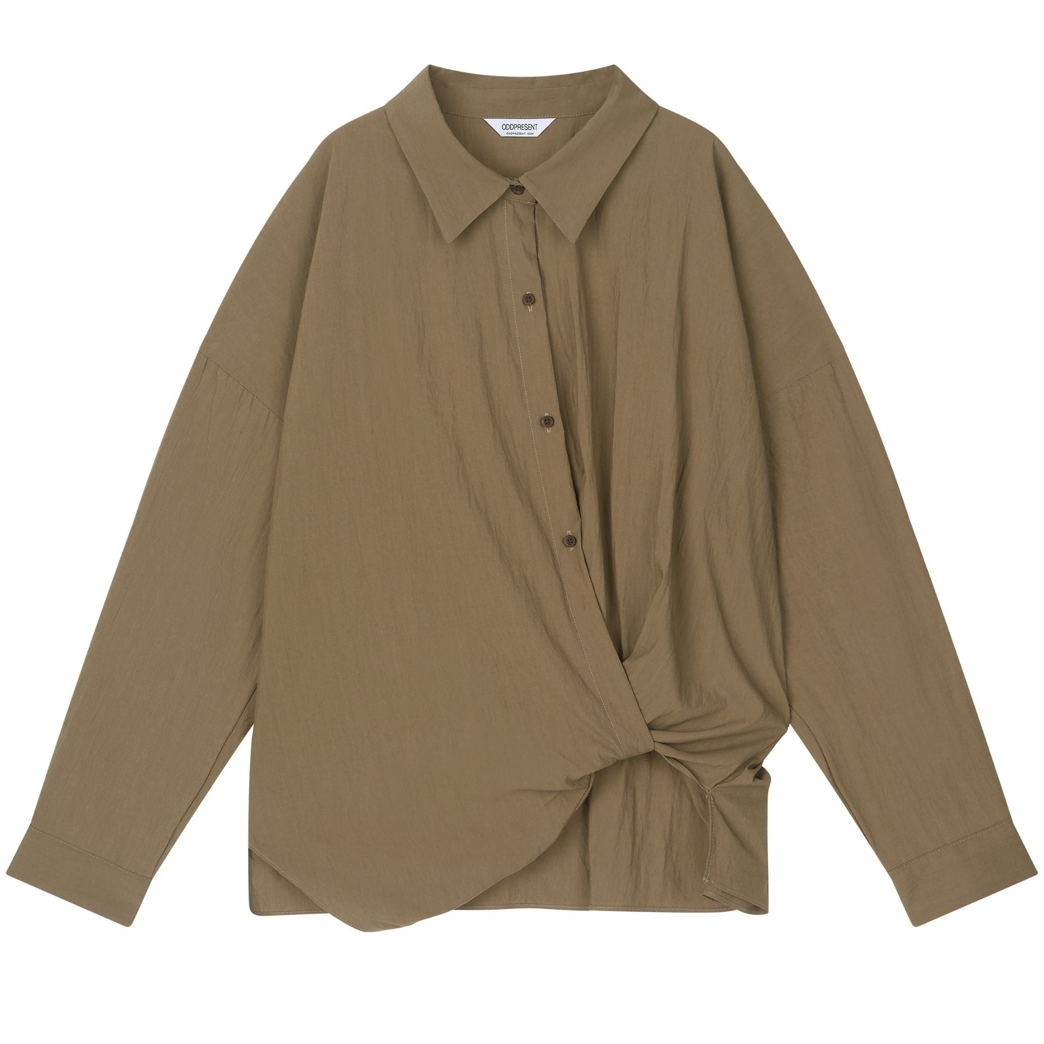 Knot Drape Blouse with Front Twist Detail