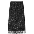 Sequin Beaded Skirt with Floral Detailing