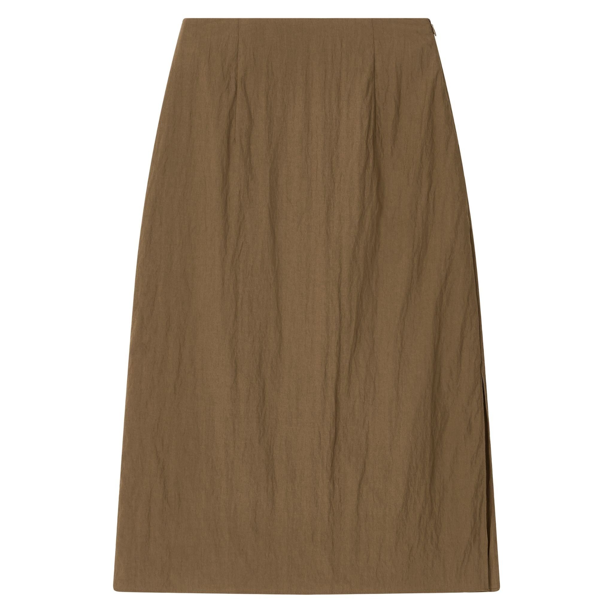 Shadow Slit Skirt with Crinkled Texture