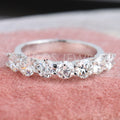Seven Stone Old European Round Diamond Wedding Band