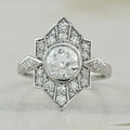 Old European Round Cut Bezel Set Vintage Engagement Ring