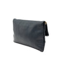Chevre Motocross Classic Metallic Edge Envelope Clutch with Strap