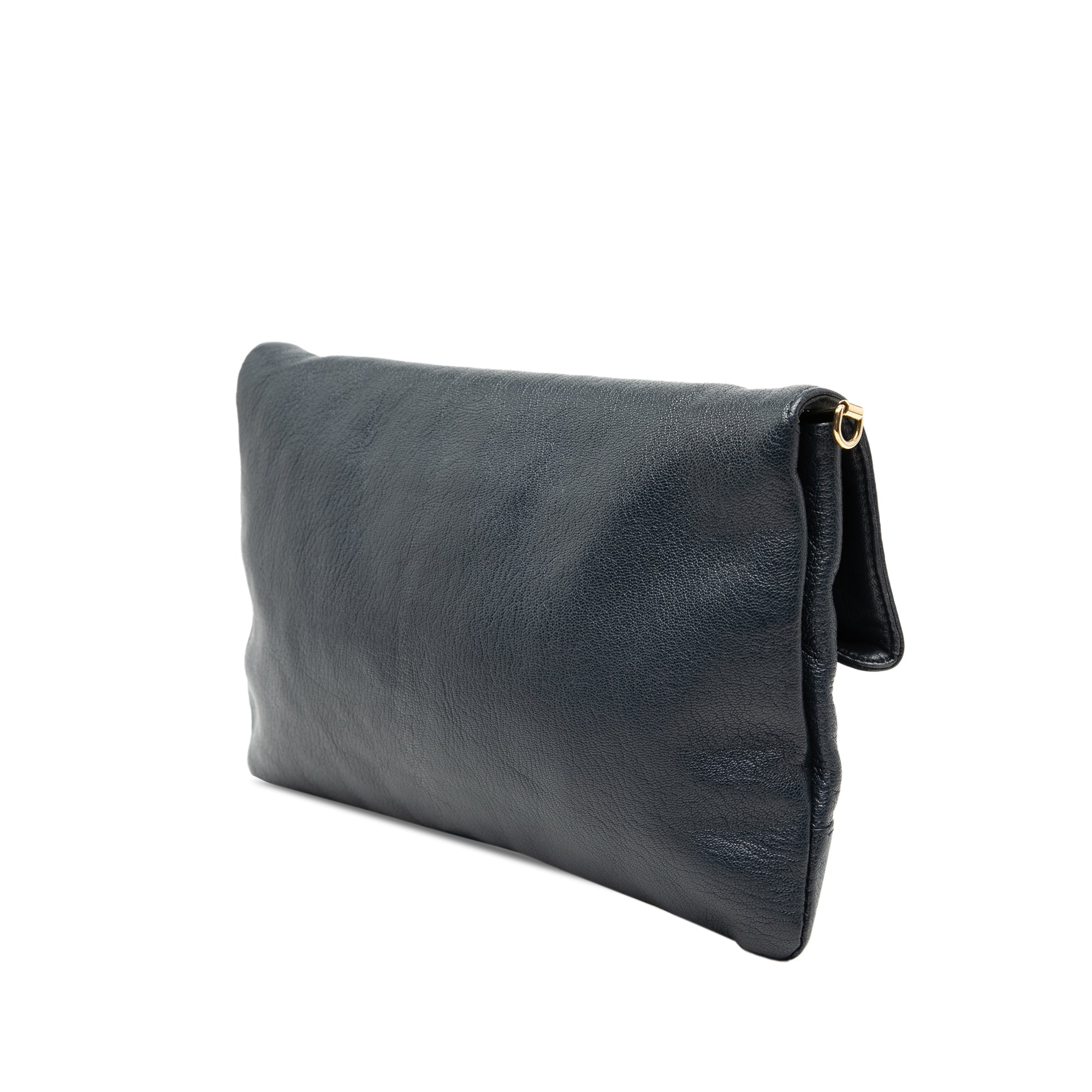 Chevre Motocross Classic Metallic Edge Envelope Clutch with Strap