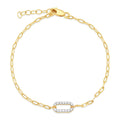Diamond Paper Clip Bracelet