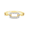 Diamond Paper Clip Ring