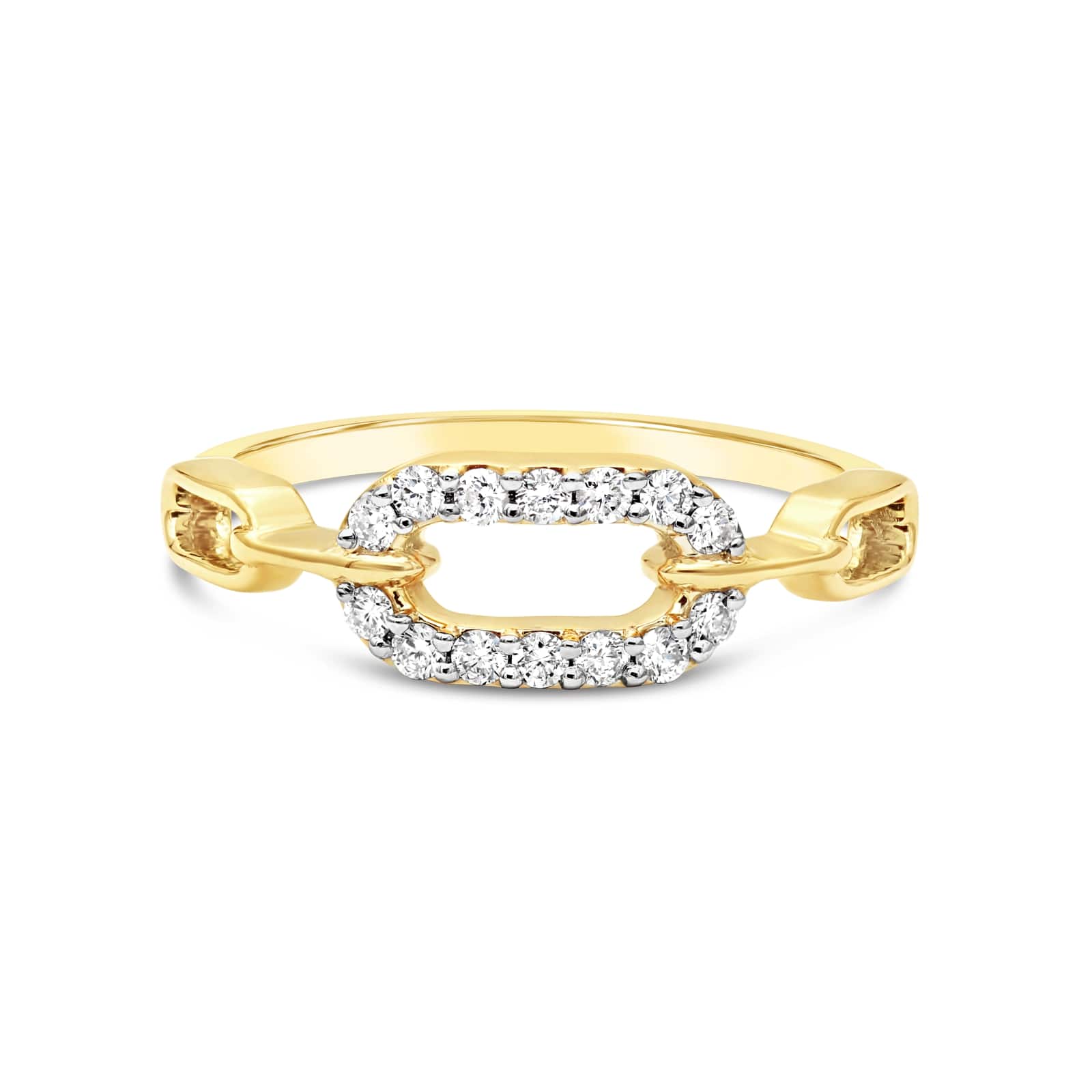 Diamond Paper Clip Ring