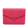 Paris Cuba Quilted Caviar Thread Around Envelope Clutch