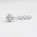 Floral Cut Diamond Jacket Earrings