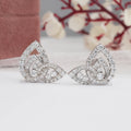 Round  Cluster Diamond  Clip  On Back  Earrings
