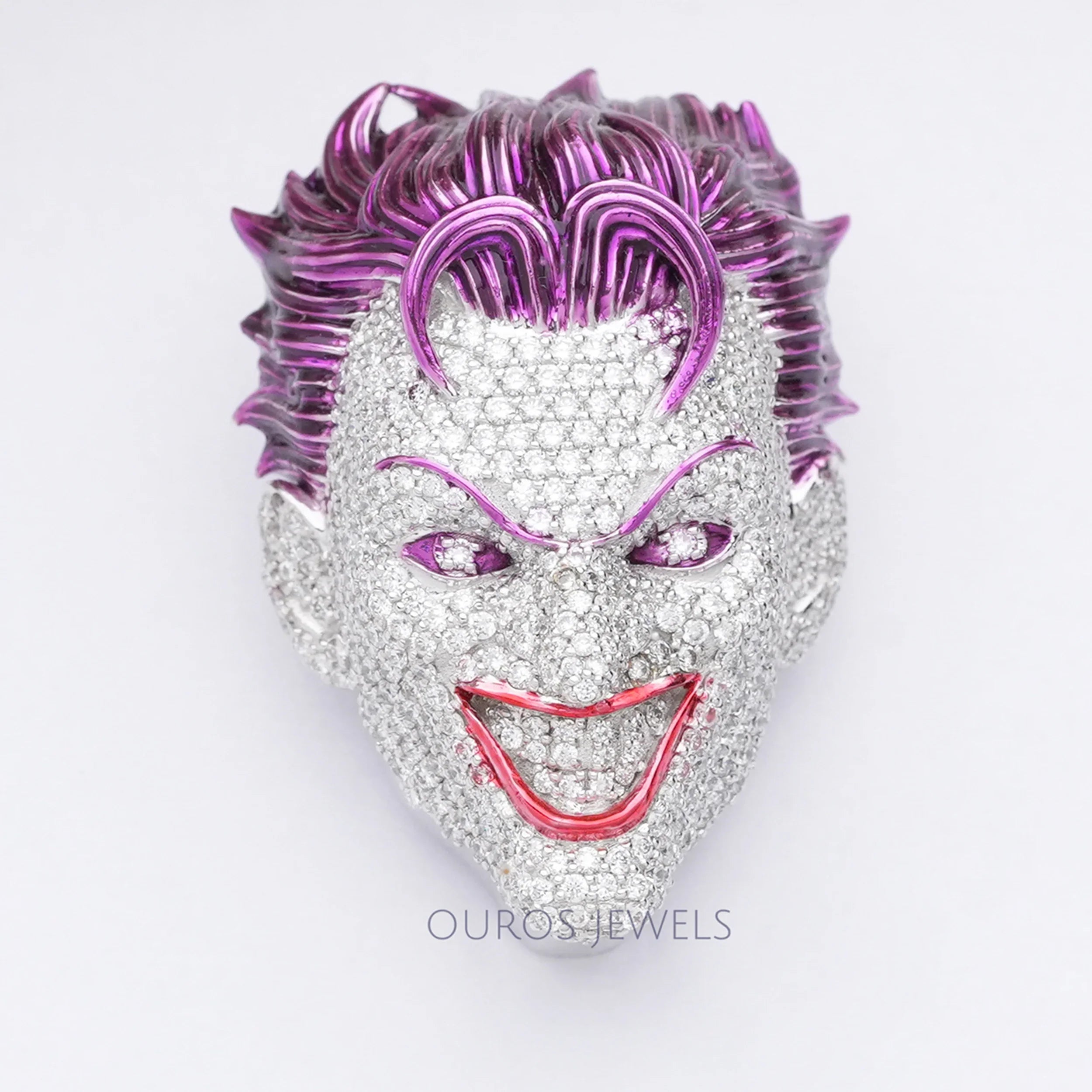 Round Lab Diamond Hip Hop Joker Pendant