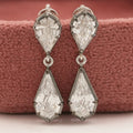 Step Cut Pear And Kite Cut Drop & Dangle Earrings