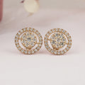 Brilliant Round Cut Lab Diamond Halo Stud Earrings